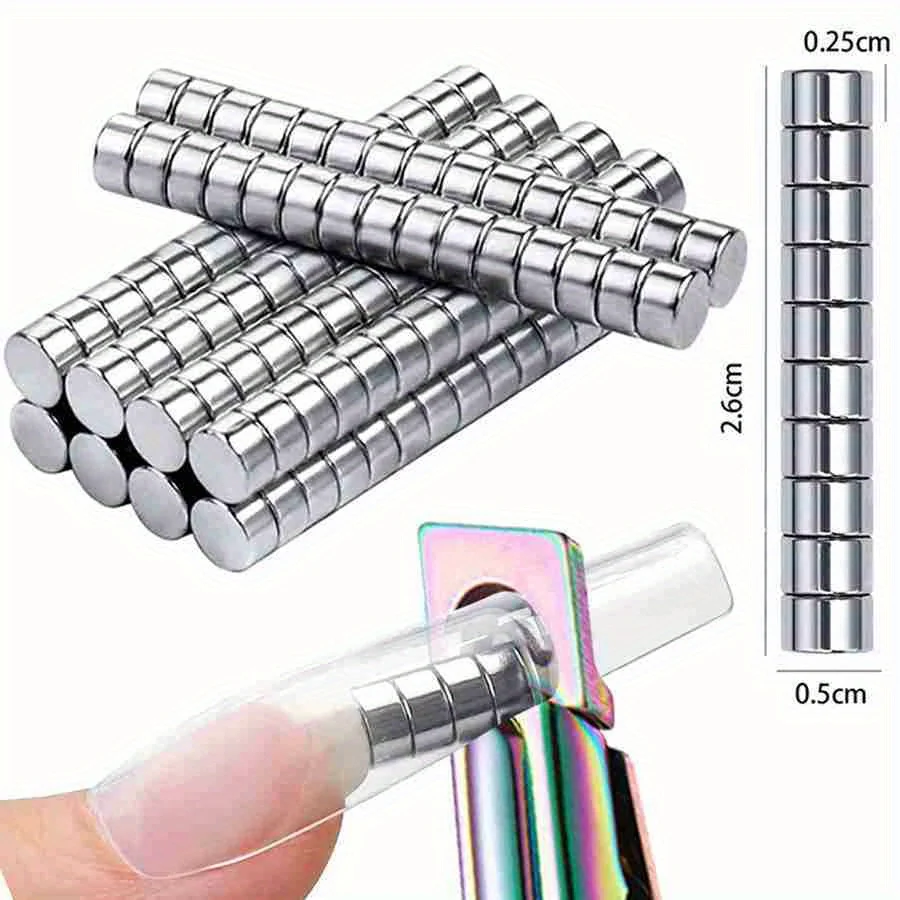 10/20/30/40/50/60Pcs/Bag Nail Art Tools Powerful Magnet Cylindrical Multi-Functional Cat Eye Manicure DIY Design Accessories