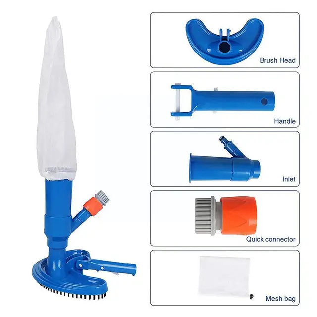 Úszómedence Porszívó Medence Kefe Tisztító Szerszámok A Tó Szökőkúthoz Szívófej Kültéri Spa Fogantyúval H1X2 - Image 2