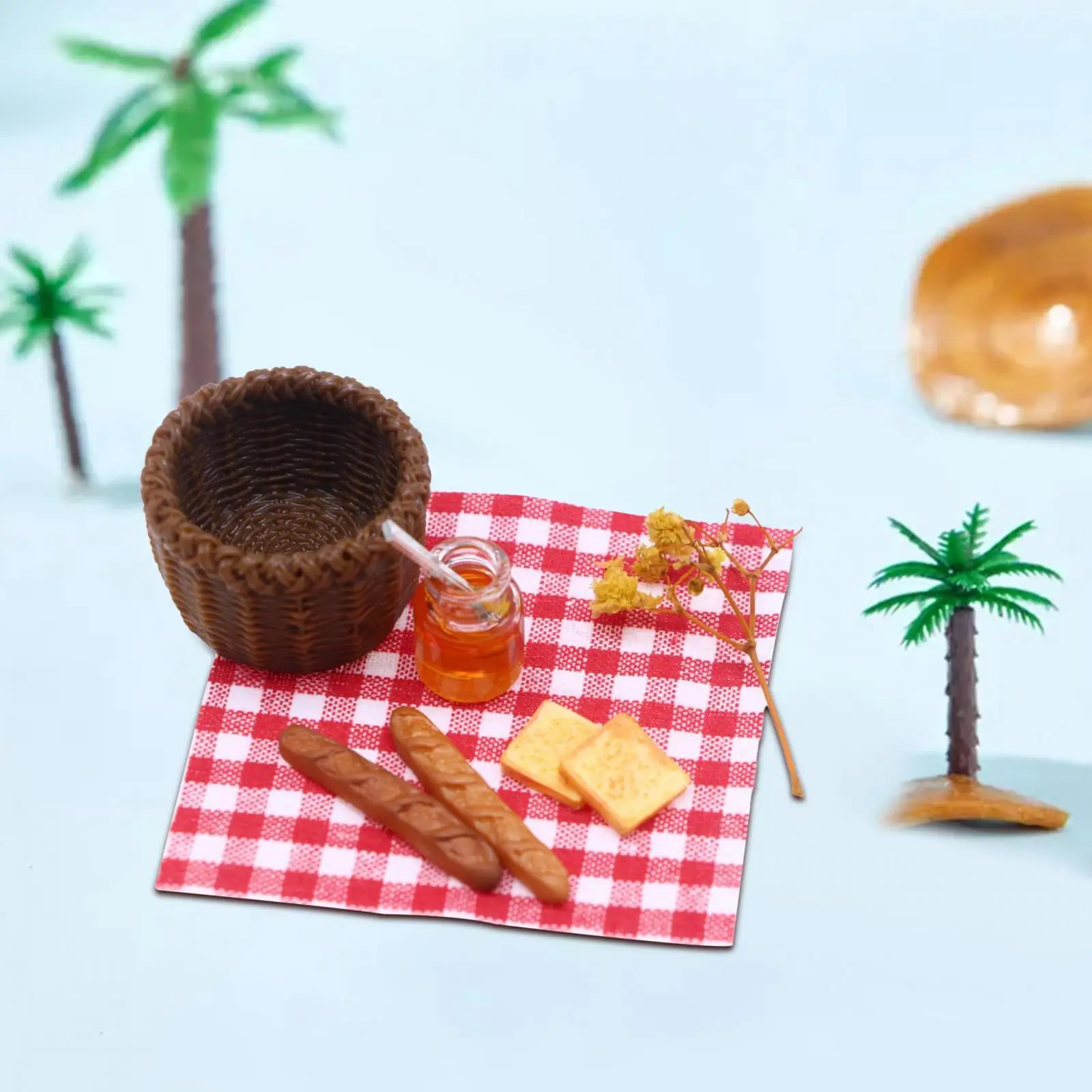 1:12 1/12 Miniature Food Food Realistic Dollhouse Accessories Decor Mini Dollhouse Outdoor Picnic Bread Dollhouse Play Foods