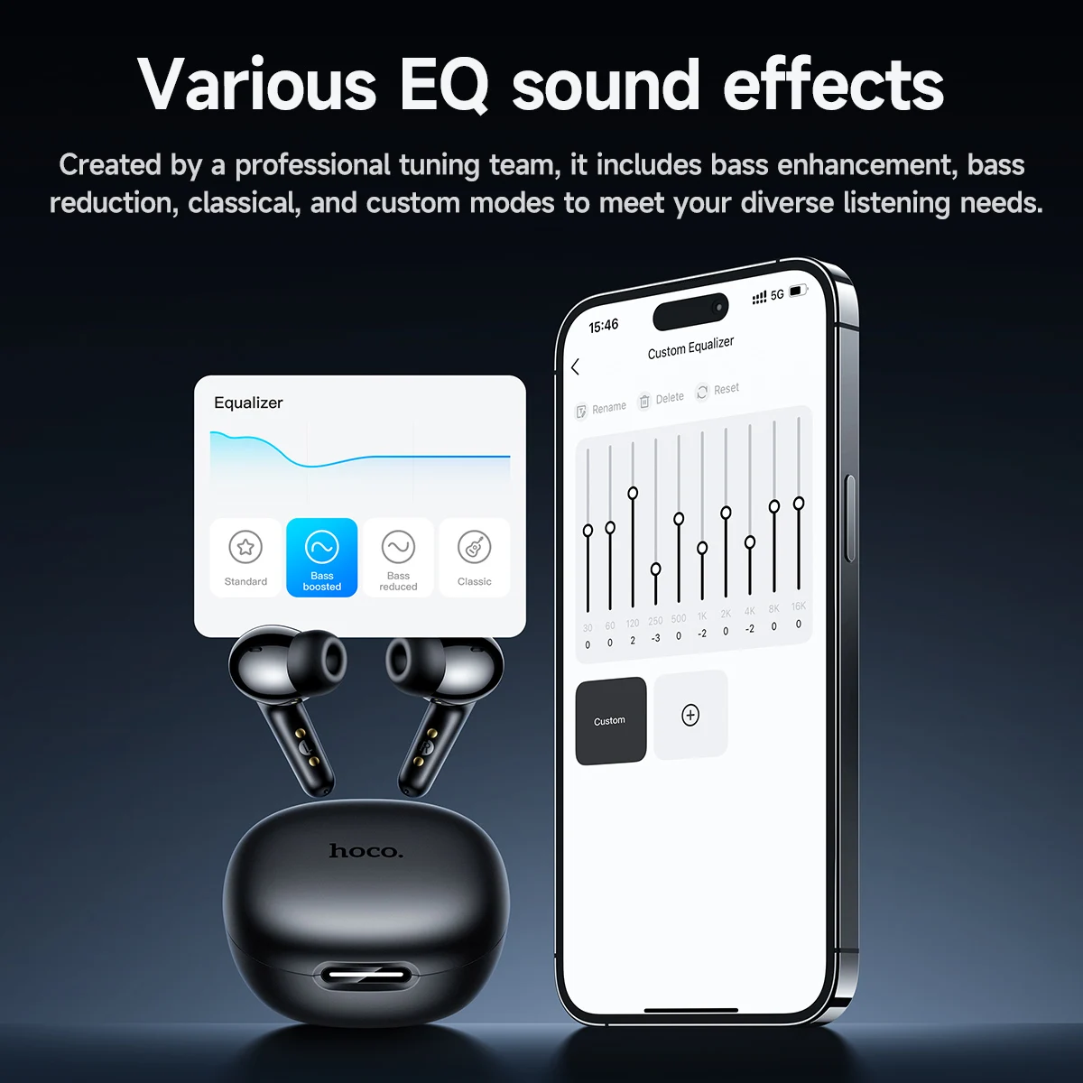 HOCO Smart AI Traduzione in tempo reale Auricolare Supporto App Controllo Musica Sport Auricolari HiFi EQ Suono Cuffie per viaggi d'affari - immagine 5