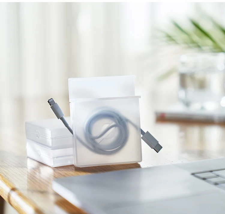 Tragbarer transparenter Kabel-Organizer, Kabelmanagement, USB-Kabelwickler, einziehbarer Telefonhalter, Ladegerät, Draht, Aufbewahrungsschutz – Detail 10