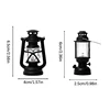 6cm Mini Led Retro Glowing Pony Lantern Simulation Cande Light Oil Lamp Mini Kerosene Lantern Doll House Decor Scene Ornaments 6