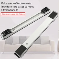 Base de réfrigérateur avec support mobile, support de machine à laver durable antidérapant, base de réfrigérateur extensible et réglable pour la maison 2