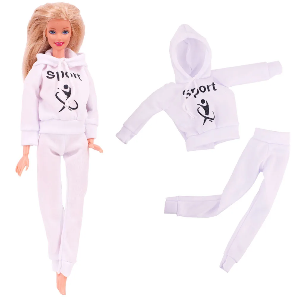 Pop Doll Clothes Sportswear Outfit Dress Fashion Coat Hoodie Top Pants Hats Clothing For Barbis&BJD Doll Accessories Girl`s Toy 4