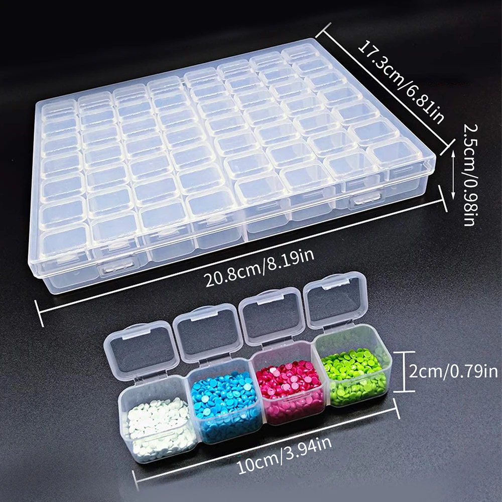 28/56 Girds Plastic Storage Box Jewelry Beads Diamond Painting Nail Art Storage Container Case Storage Box Diamond Painting Storage Box Storage Container Plastic Storage Box Jewelry Box