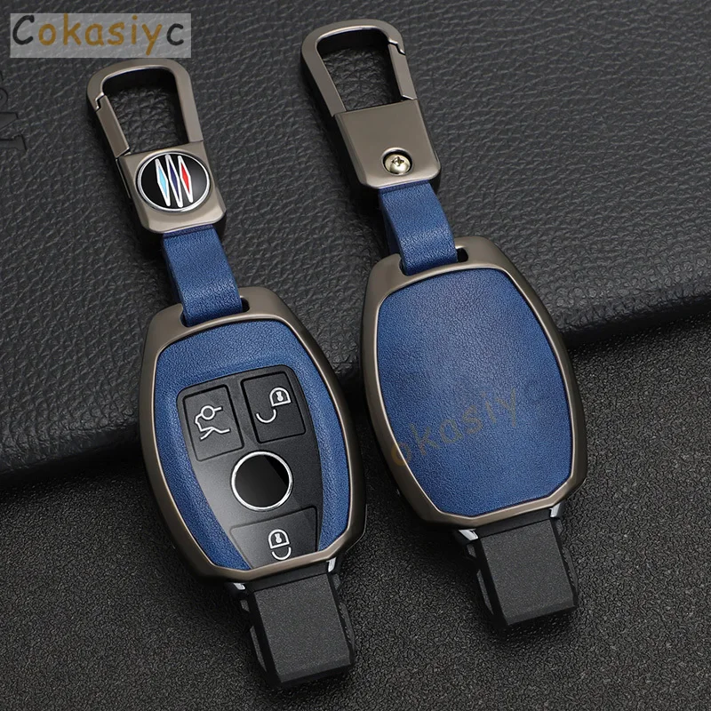 Car Key Case Cover Key Bag For Mercedes Benz A B C S Class AMG GLA CLA GLC W176 W221 W204 W205 Accessories Holder Shell Keychain