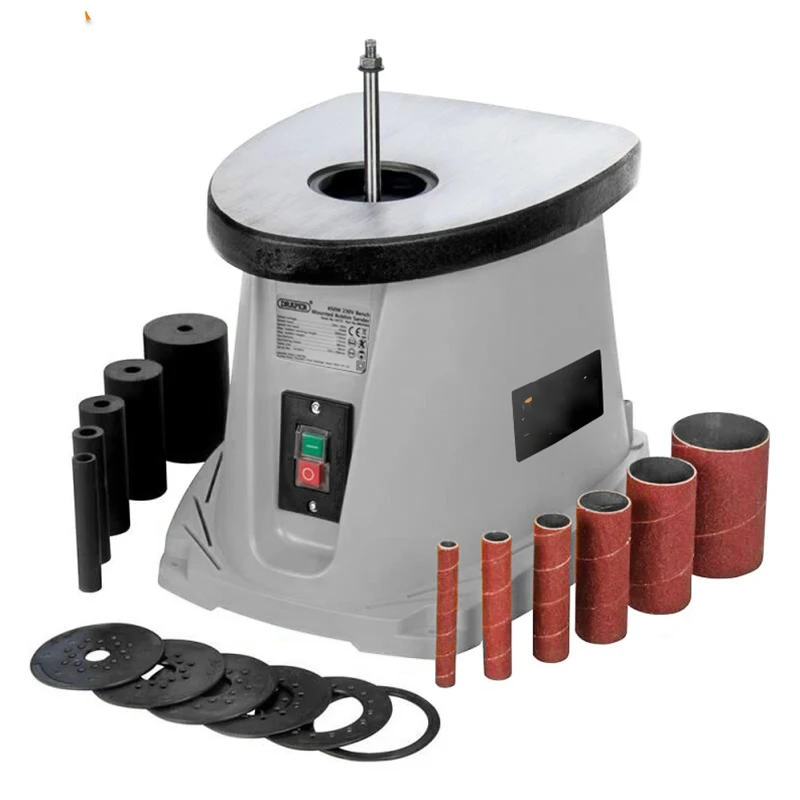 

450W Electric Desktop Sand Column Machine Shaft Sanding Machine Woodworking Inner Round Belt Sanding Machine Polishing Tool