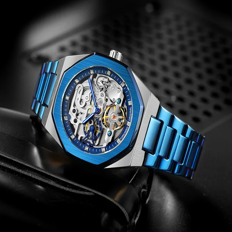 

Business men's fully automatic mechanical watch, fashionable and waterproof trendy watch