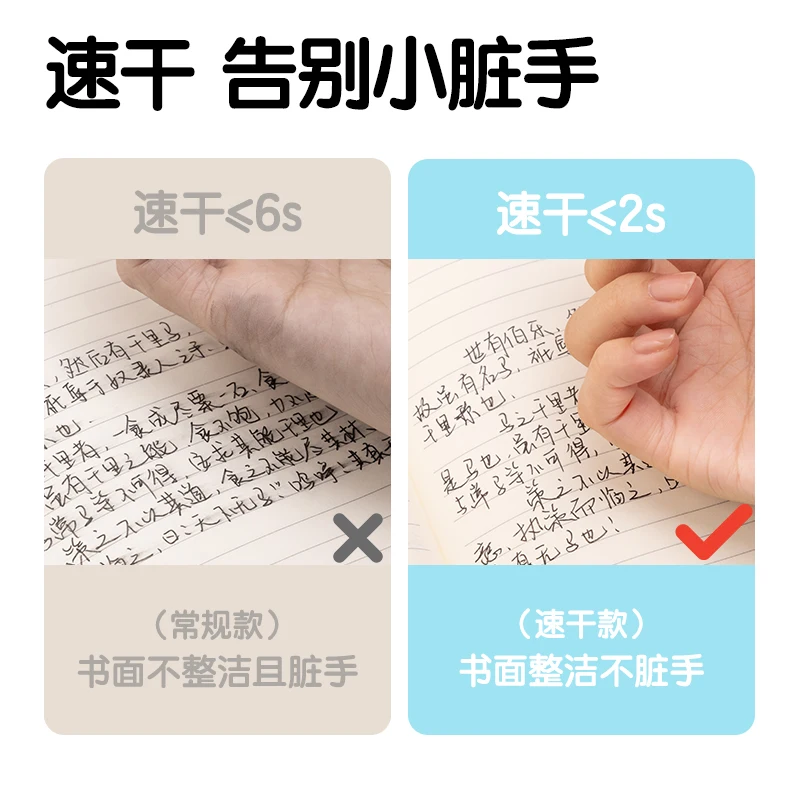 델리 블랙 잉크 속건성 귀여운 젤 펜, 문구 서명 펜, 사무용품 선물, 학교 용품, 귀여운 펜, 0.5mm, 3 개