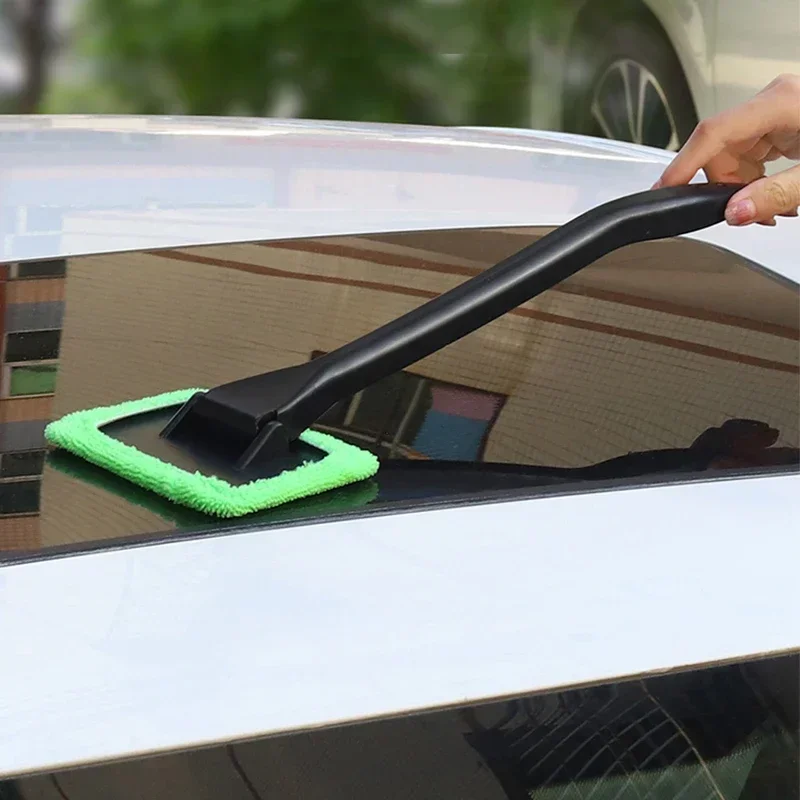 Window Cleaning Kit Universal Car Long-Handle Windshield Brush for Auto Detailing Easy Reach & Scratch Free