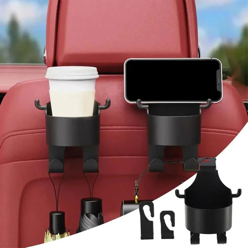 Car Hook Storage Box Seat Back Water Cup Holder Rear Storage Vehicle Box Car Interior Supplies Multifunctional