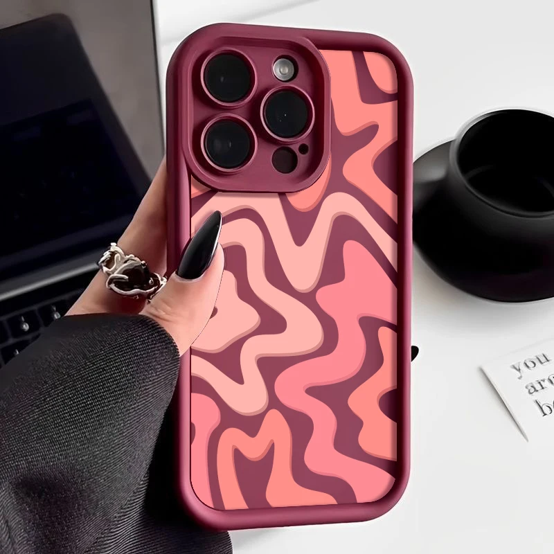 Striped Silicone Shockproof Candy Color Phone Case