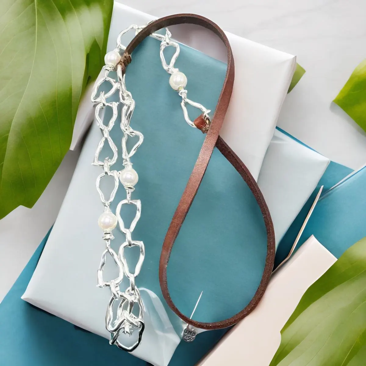 

2024 Unode50 original Exquisite Fashion Electroplated 925 Silver Luxury Women's Necklace Romantic Holiday Gift
