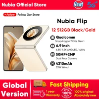 Nubia Flip 5G Snapdragon 7 Gen 1 16GB+512GB 6.9" AMOLED 120Hz Foldable Phone 50MP Dual Camera 33W Fast Charging Global 1