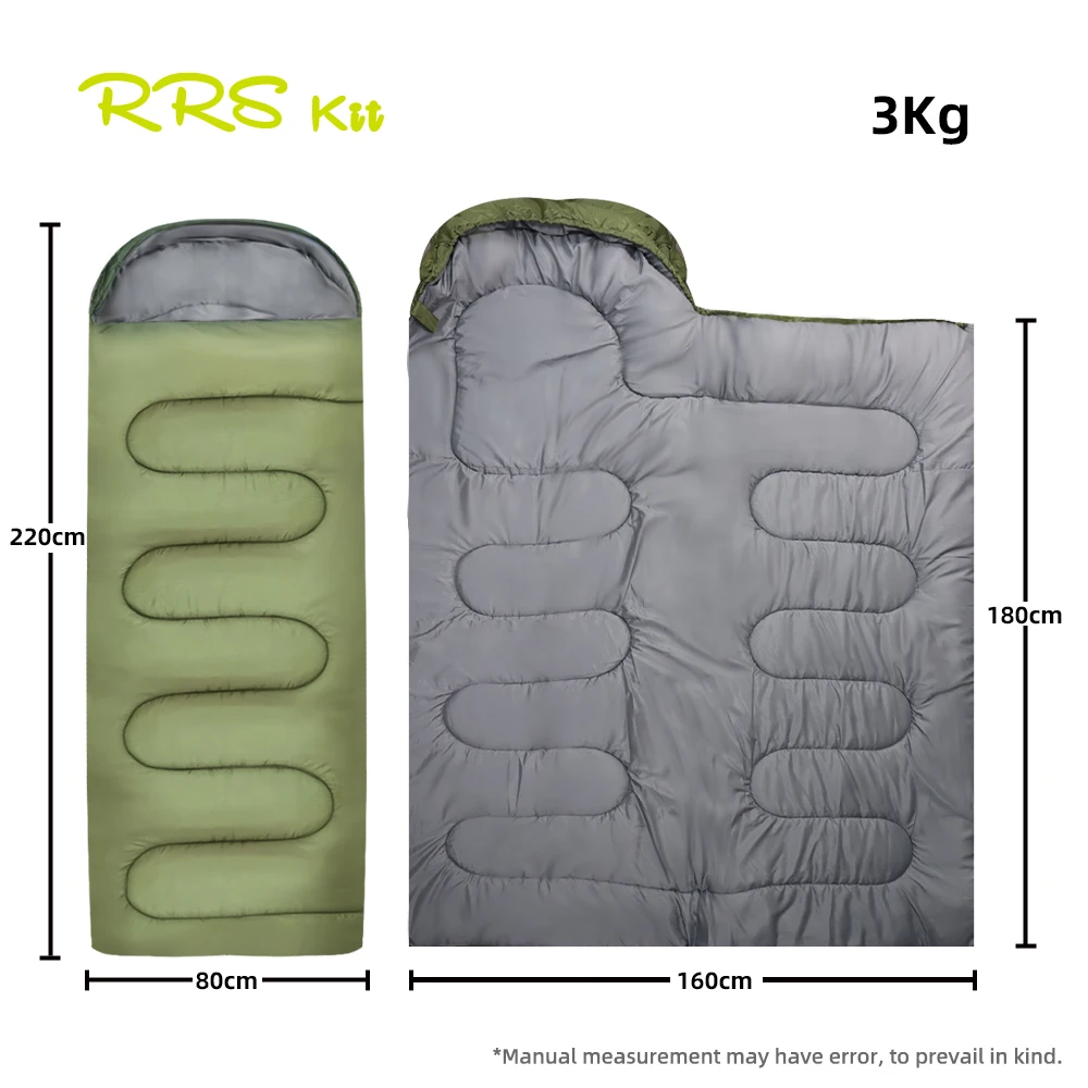 Survival Sleeping Bag 1.8/2.4/3KG Thickened and Widened Winter Sleeping Bag -5 ℃ -15 ℃ Cold-proof