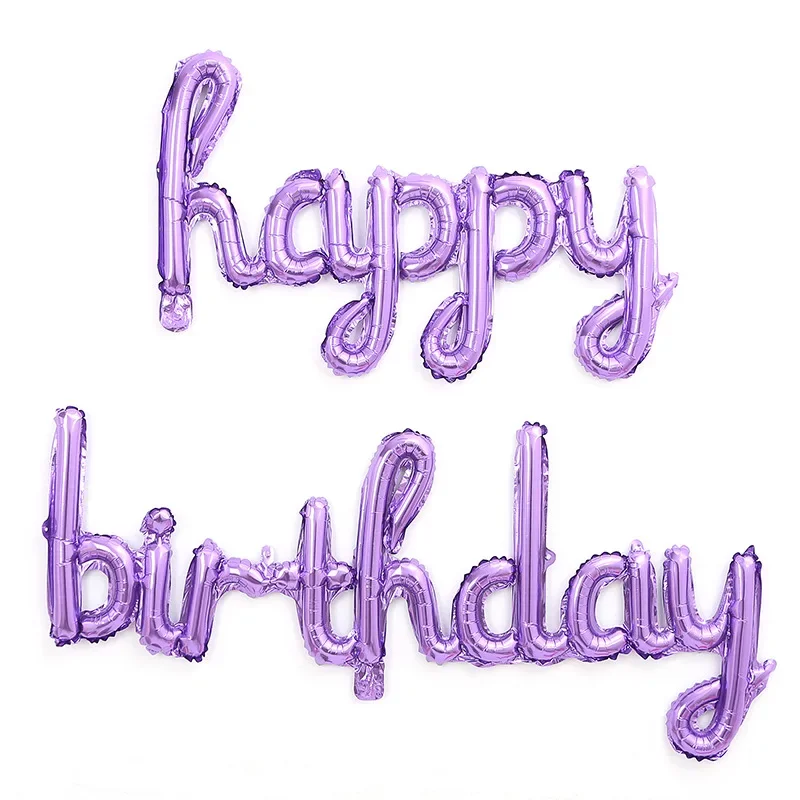 1 Set Happy Birthday Ballons Dekoration Roségold Folien-Buchstabenballon-Set Happy Birthday Globos Kinderparty Banner Zubehör – Detail 3