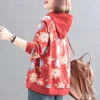2024 Autumn And Winter New Loose Plus Size Print Hoodie Women's Casual Sweatshirt Fashion Street Women's Pullover Top Clothing