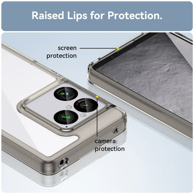 Luxury Slim Transparent Shockproof Phone Case with Lens Protection