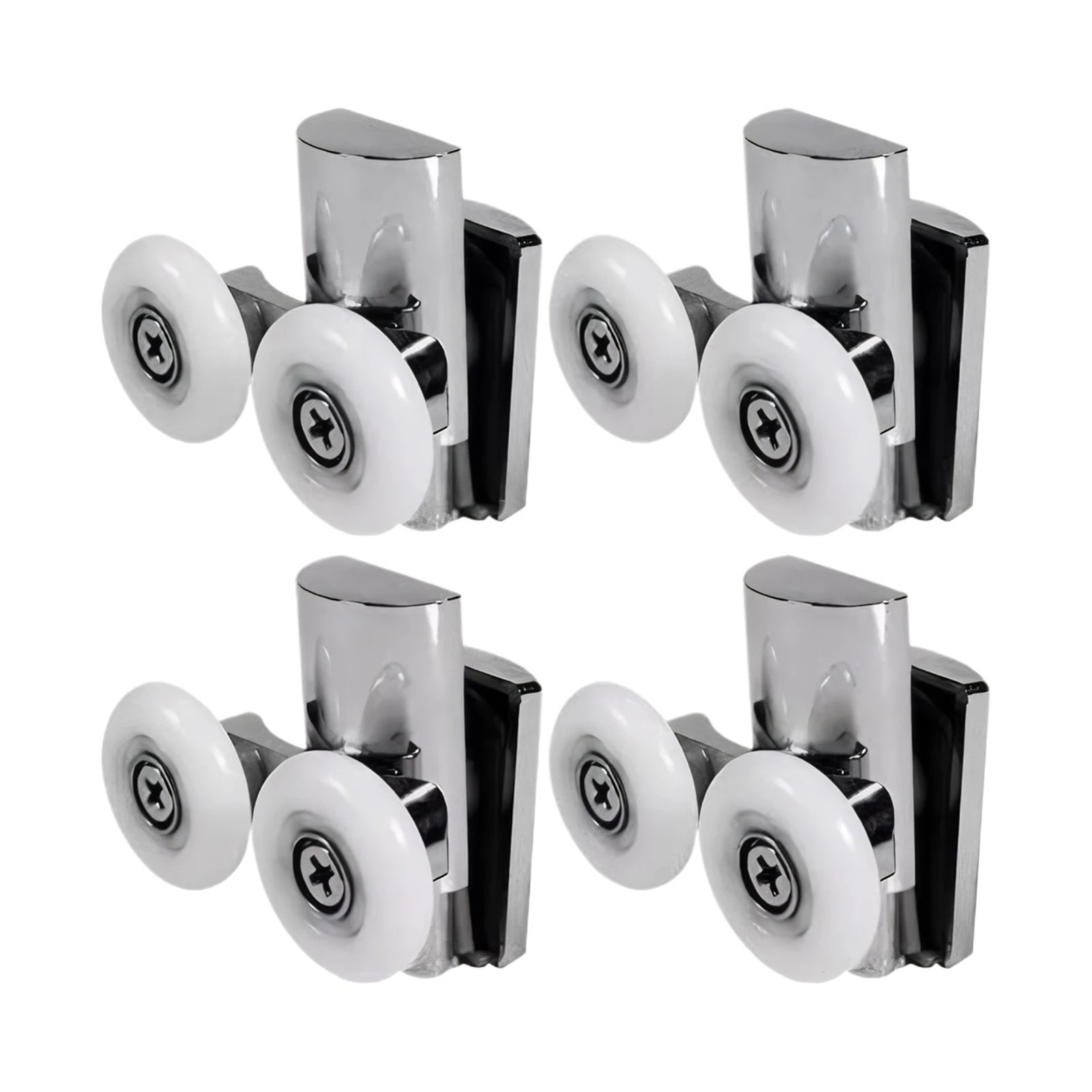 4pack/lot Shower Door Wheels Replacement Zinc Alloy Construction For Long-lasting Suitable For Both