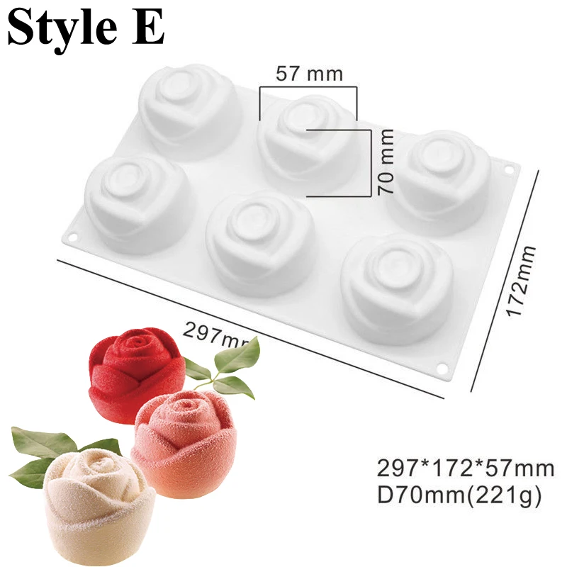 Valentine’s Day Rose Silicone Cake Mold – Non-Stick Mousse Pastry Mold for Baking, Easy... - SKU RSCM1525 - UGI Packaging