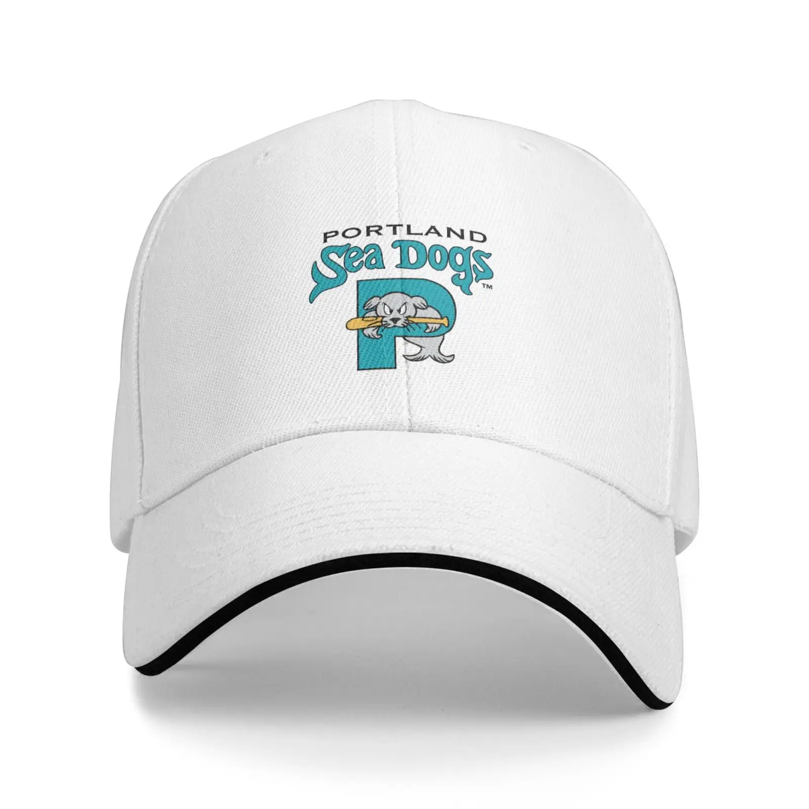 Portland Sea Dogs Sandwich Cap Unisex Classic Baseball Capunisex Adjustable Casquette Dad Hat White