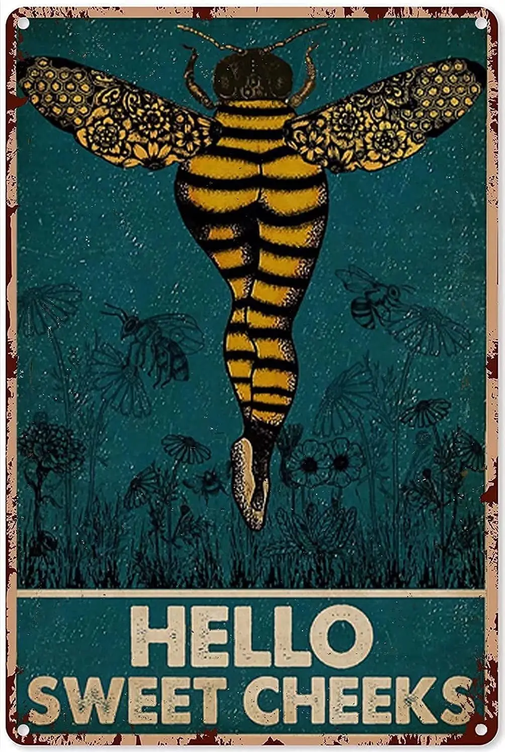 Hello Sweet Cheeks Metal Tin Sign Retro Kitchen Garden Restaurant Farm Shopping Mall Bar Cafe Man Cave Farm Decorazione Della Parete In Ferro