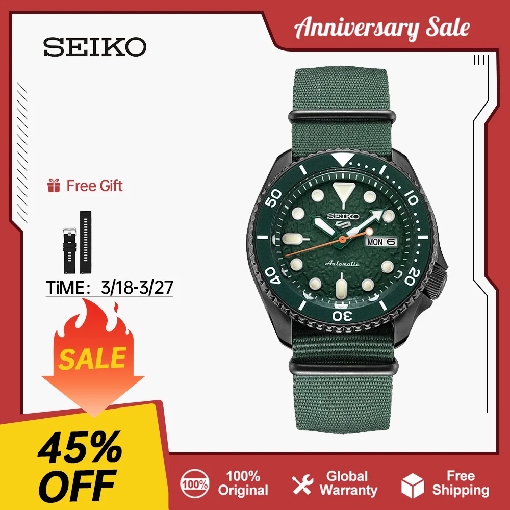 

SEIKO 5 Sports dive Watchs Automatic Mechanical 10bar Waterproof Luminous Watch For Men