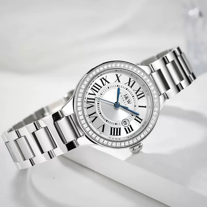 CARNIVAL Brand Fashion Watches for Women Ladies Luxury Stainless Steel Dress Quartz Wristwatch Waterproof Clock Reloj Mujer 2023