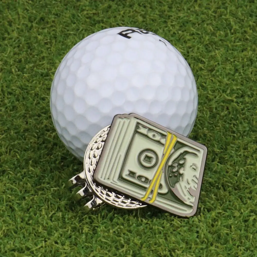 Golf Hat Clip Ball Marker Hat Clip Kirsite Dollar Magnetic Magnetic Easy To Take Off US Dollar Golf Girls Gift
