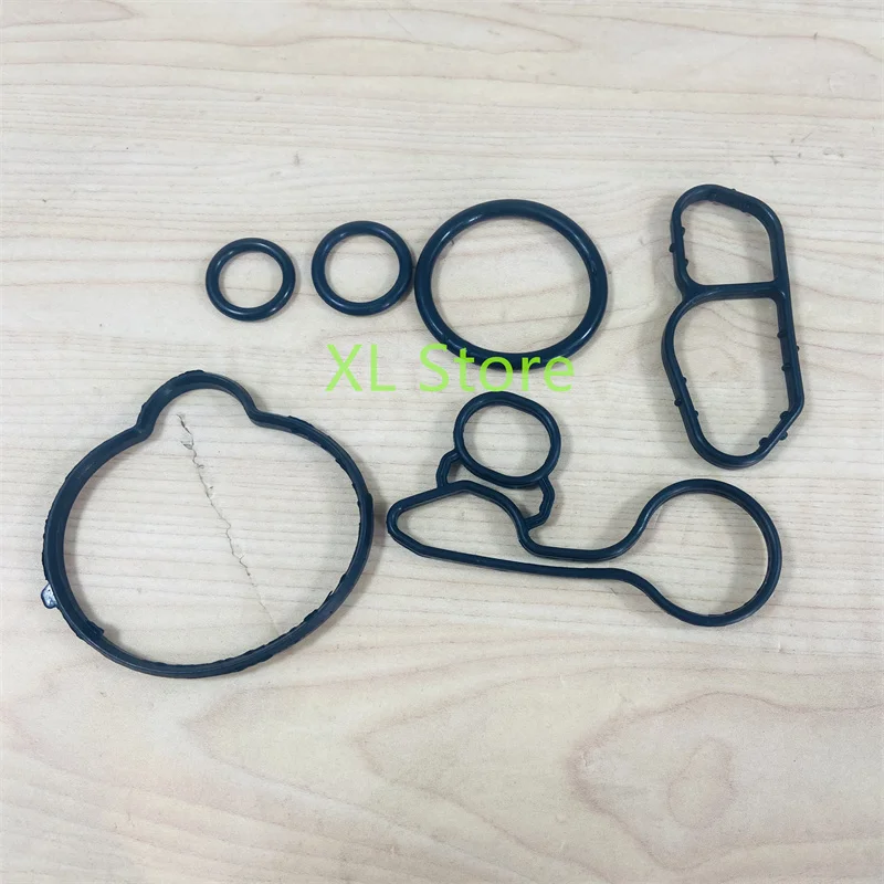 Engine Oil Cooler Filter Gasket Set 1 For Chevrolet Cruze Sonic Trax 1.4L Turbo OEM# 55565385 55568536 55568539 55568540 55565619