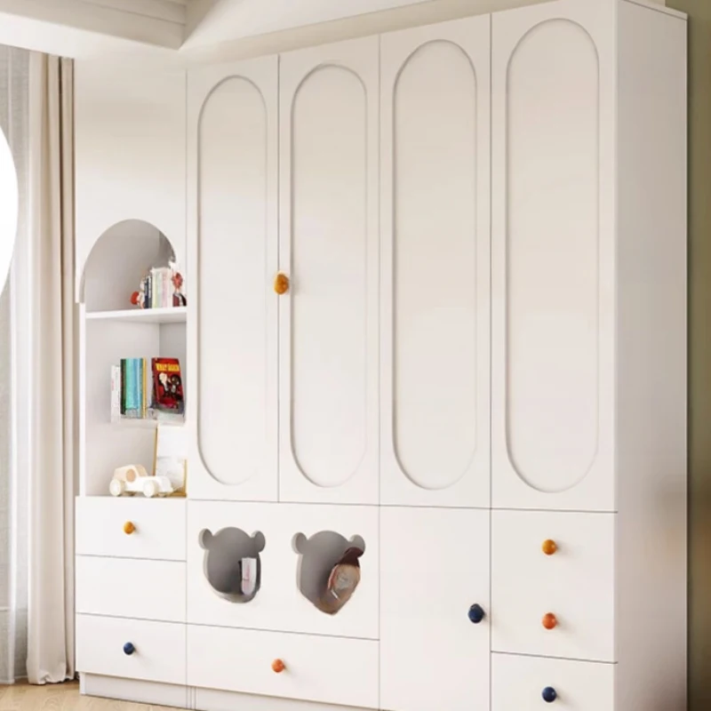 Kids Storage Organizer Closet Bedroom Clothes Shelves Children's Wardrobes Cabinet Meuble De Rangement Room Furniture CY50CW