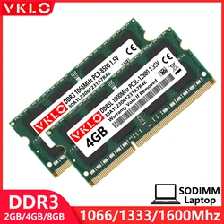 High-Performance Laptop Memory RAM - DDR3/DDR3L SODIMM, 2GB/4GB/8GB, Various Speeds & Voltages - DDR3 2GB 1600 1.5V