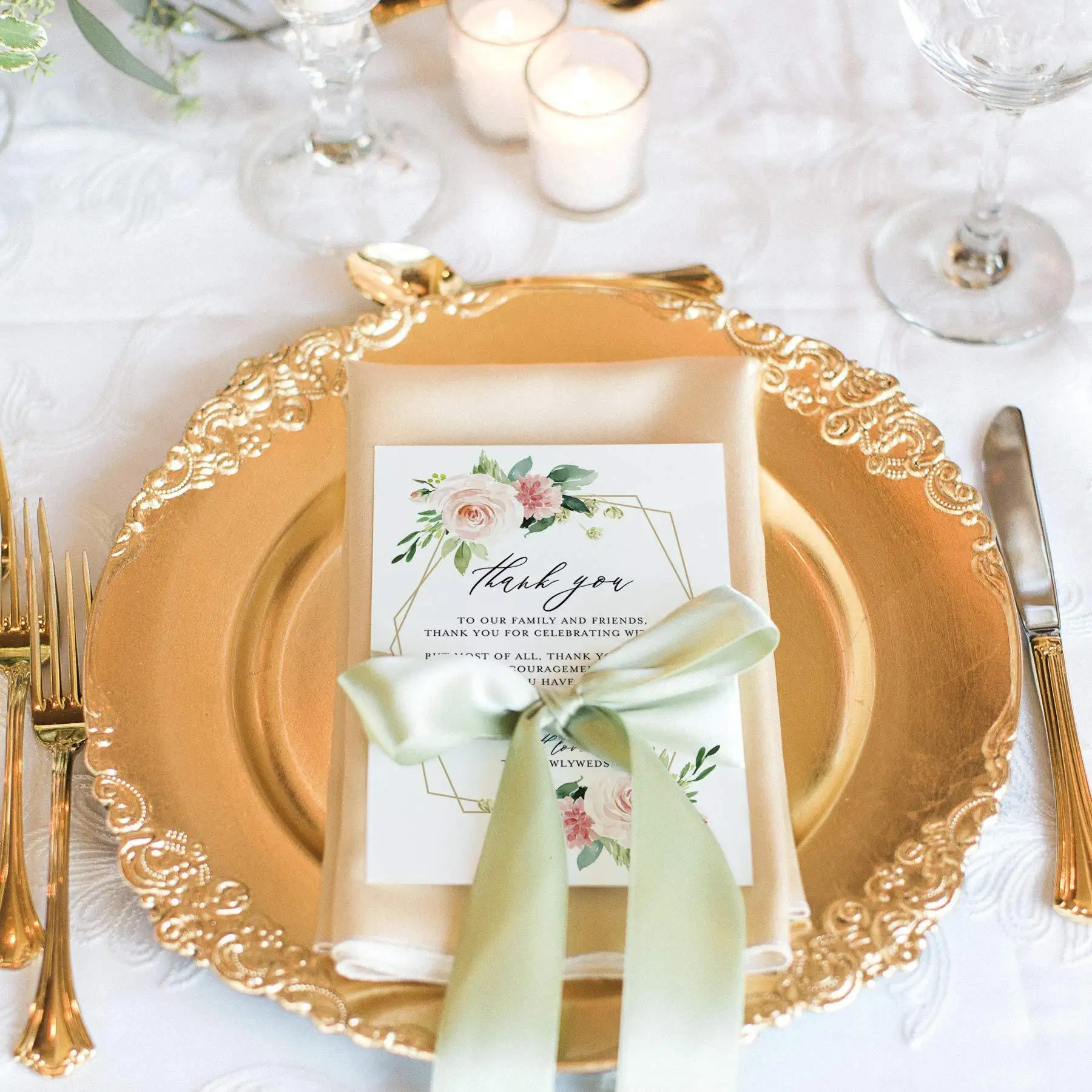 50pcs Wedding Appreciation Cards Wedding Ceremony Decorations Party Decorations Birthday Celebration Event Decoration Cards