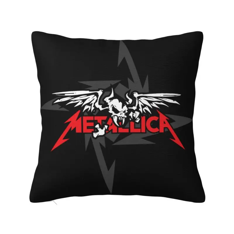 

Rock Music Heavy Metal Metallicas Pillow Home Decor Luxury Cushions for Sofa Square Pillowcase