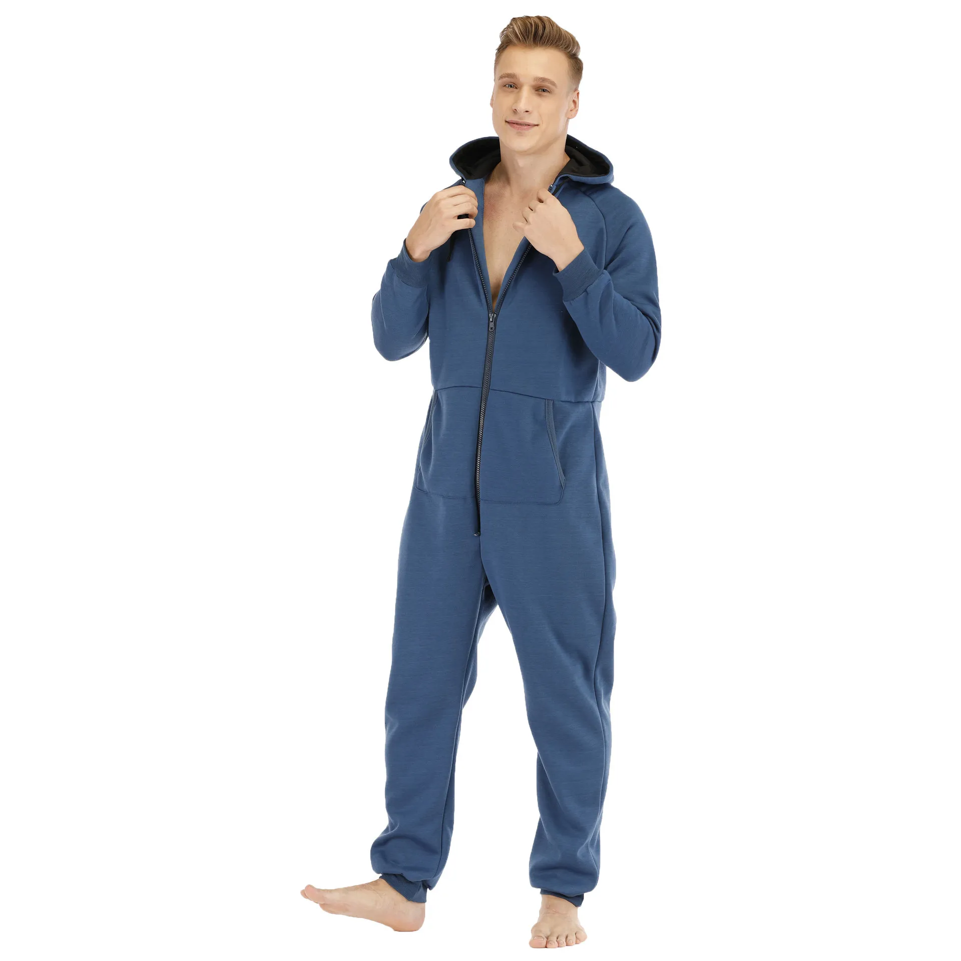 Men's Padded Sweater Jumpsuit Home Clothes Pajamas buffalo plaid pajama pants Men's Sleep & Lounge