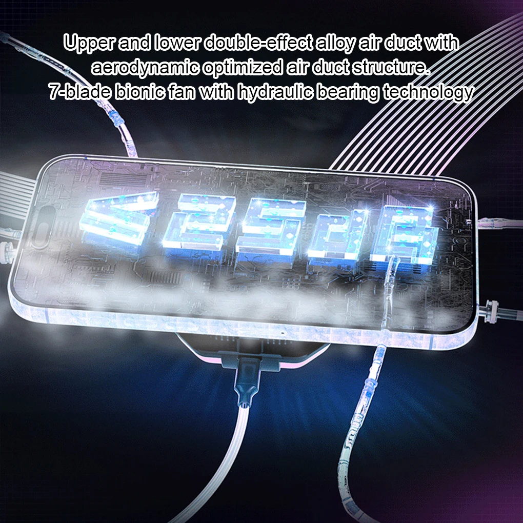 Mobile Phone Radiator Semiconductor Freeze And Digital Display Silent Magnetic Absorb Charging Heat Sink Phone Accessories