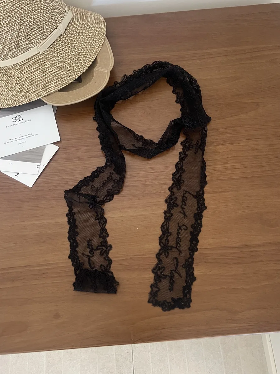 Black letter lace