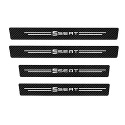 4 - Pack Carbon Fiber Car Door Sill Anti - Scratch Protector Stickers Accessories (For SEAT)