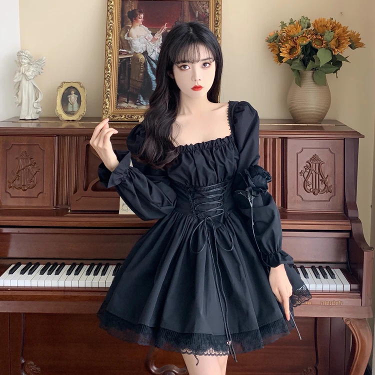 ワンピース KASHIKO Puff Preppy Mini Dress Black MUSINSA公式 | KASHIKO Puff Preppy Mini Dress Black