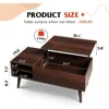 Lift Top Coffee Table for Living Room,Small Coffee Table with Storage,Hidden Compartment and Adjustable Shelf,Mid Century Modern 6