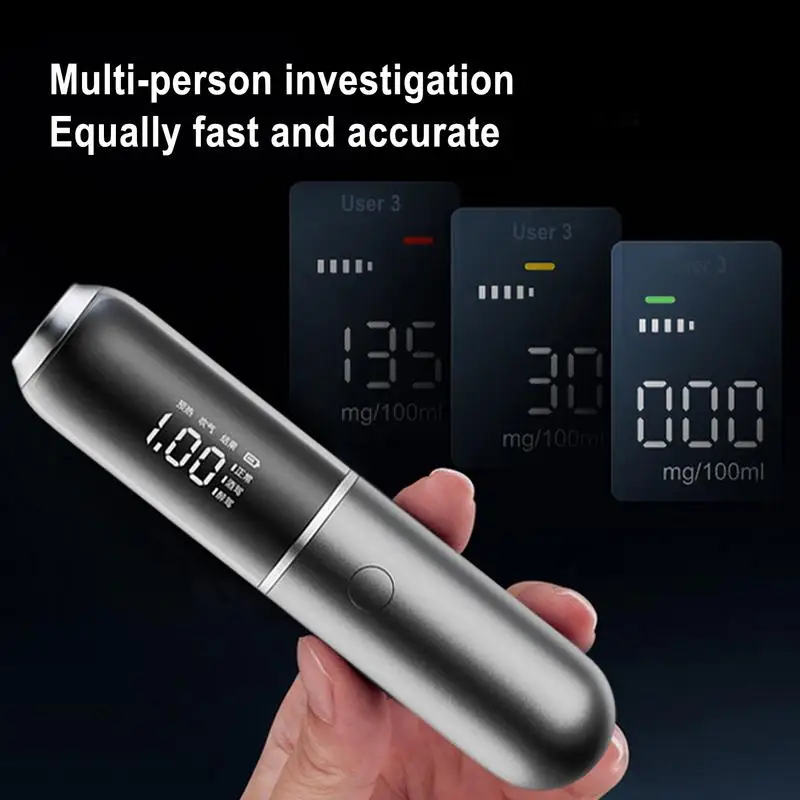 Portable Breathalyzer Tester Alcohol Liquor Detector Alcohol Level Checker Lightweight Handheld Test Tool Digital screen alcohol tester breath alcohol tester
