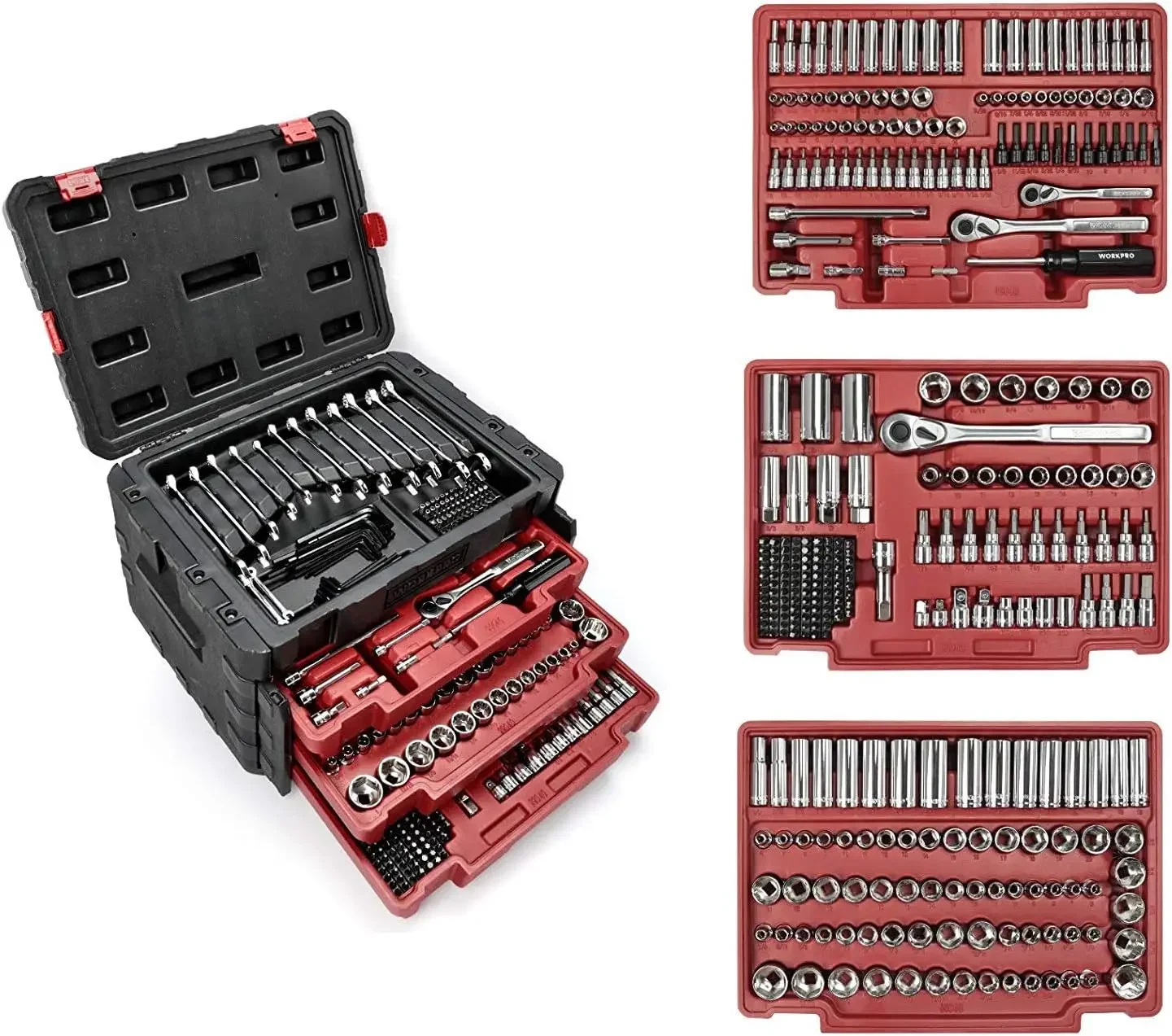 

New 450-Piece Mechanics Tool Set, Universal Professional Tool Kit with Heavy Duty Case Box | USA |