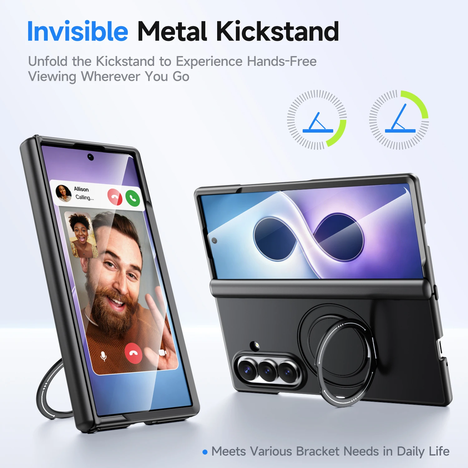 360° Magnetic Bracket Case with Magsafe Hinge Protection - Shockproof Stand Cover