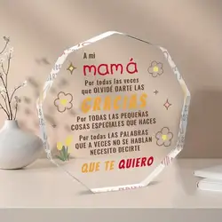 Acrylic Plaque Gift for Spanish Mothers - Birthday Decor from Daughter (PMMA104417)