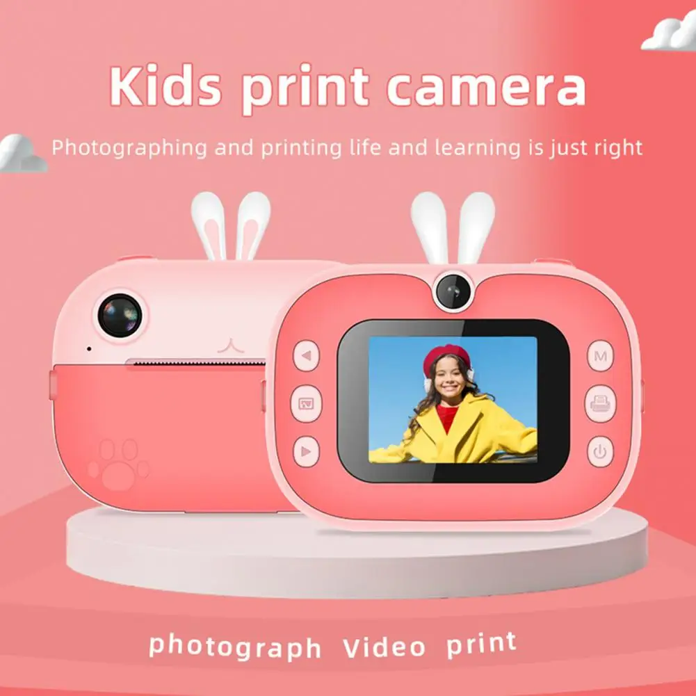 

Photography for Children 40mp Dual Lens Selfie Kids Cartoon Camera with Hd-compatible Instant Printing Cute Mini for Fun