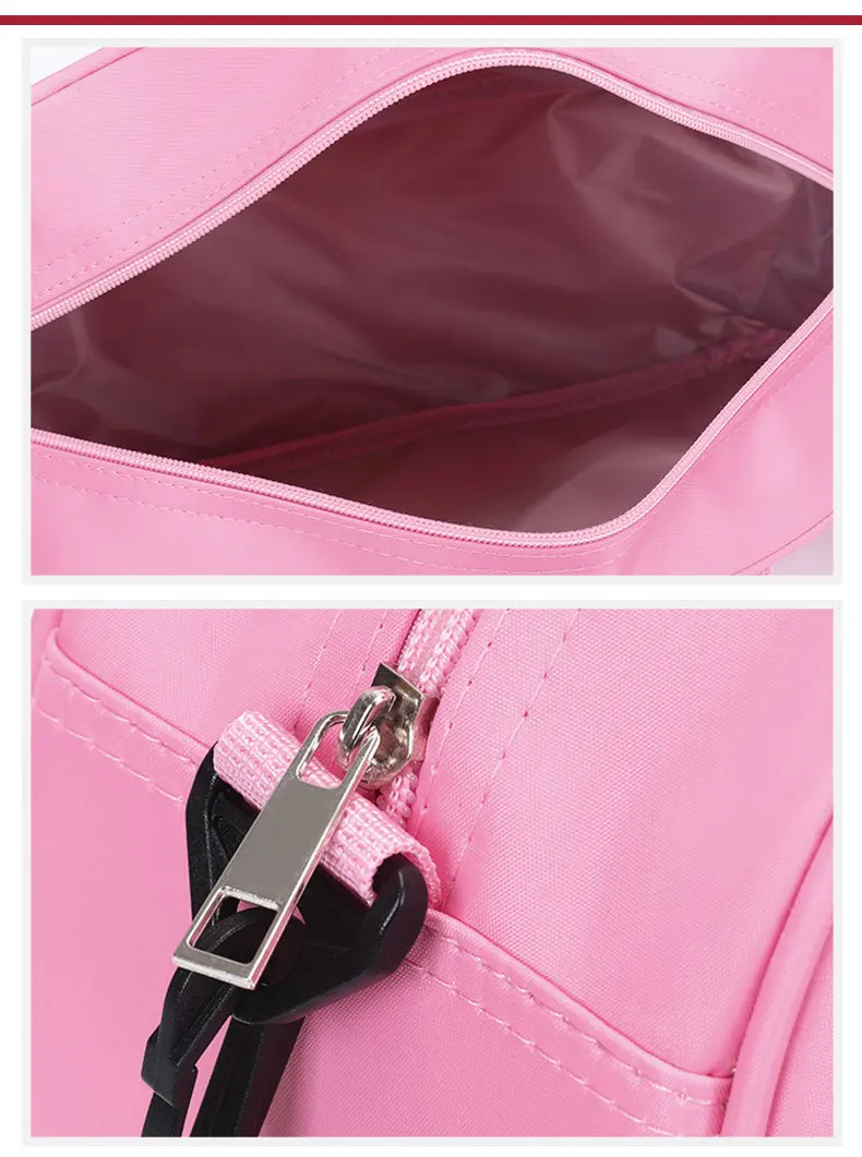 Bedruckbarer, aber nicht bestickter, anpassbarer Nylon-Tanzrucksack für Mädchen mit verstellbaren Trägern und Taschen mit Reißverschluss. Perfekt – Detail 11