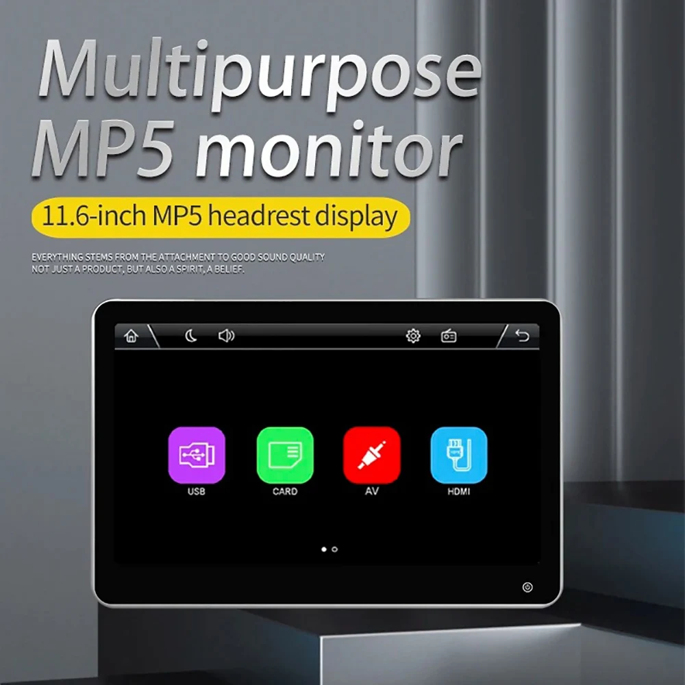 

11.6'' Headrest Monitor Tablet Wireless Carplay Tablet Touch Screen For Car Rear Seat Player Video Music FM Bluetooth AirPlay