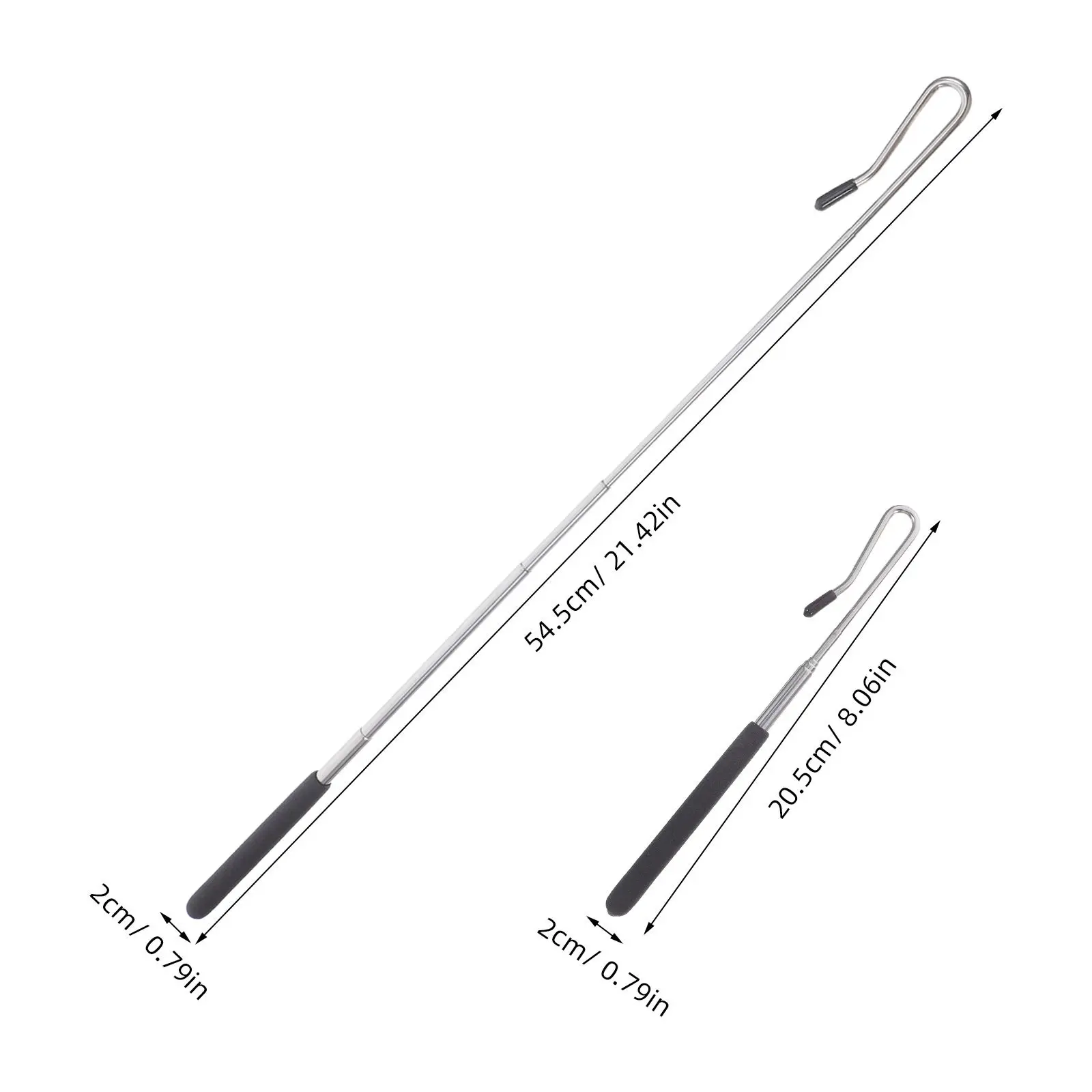 4Pcs 인형 제어 막대 소형 대형 인형용 조정 가능한 확장형 금속 핸드스틱 성능 암 컨트롤 20-55Cm