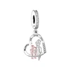 Fit Original Pan Charms Bracelet 925 Silver Mother Son Mother Daughter Hand In Hand Walk Together Bead For Making Women Berloque 5