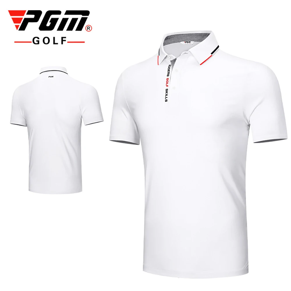 

PGM Men'S Shirts Golf T-Shirt Summer Short Sleeved Tops Men Breathable Elastic Uniforms Golf Clothing Size M-XXL YF393
